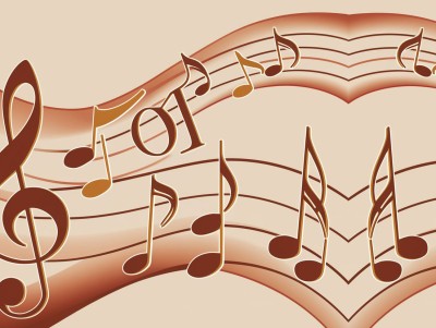 Elegant Music Design With Treble Clef And Notes Thumbnail